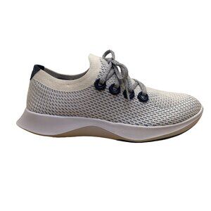 Allbirds Women’s White & Blue Knit Tree Dasher Lace-Up Running Sneakers Sz 10.5